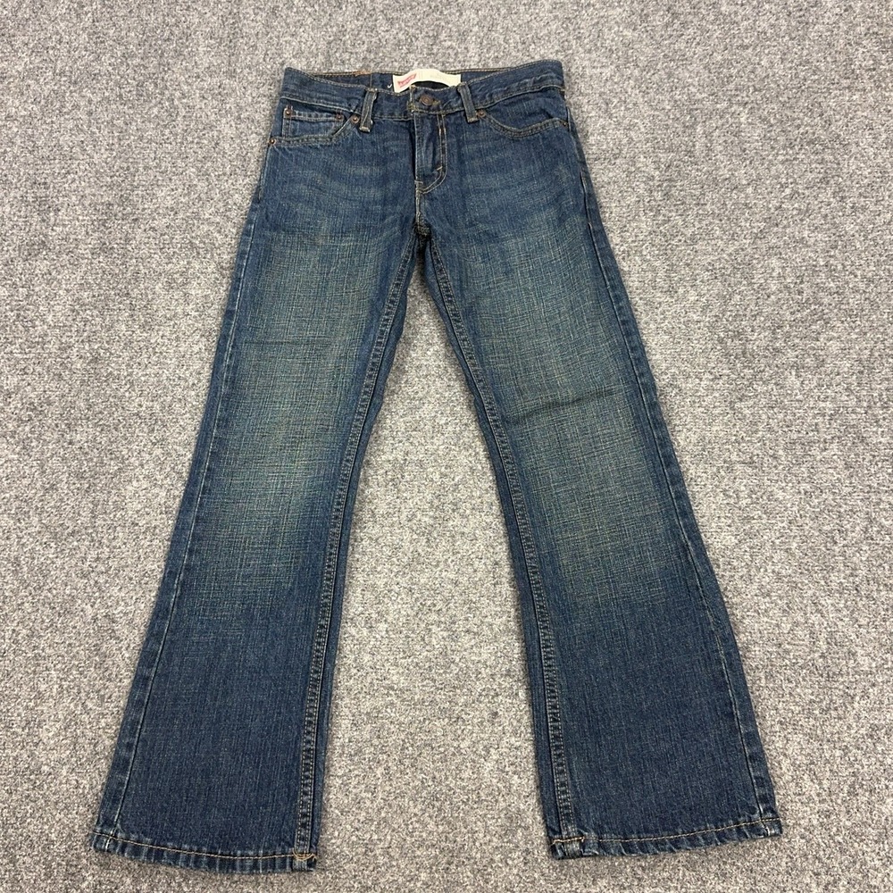 Levis 527 Bootcut Jeans Boys 12 Blue Medium Wash 26x26 Denim Pants Casual Youth